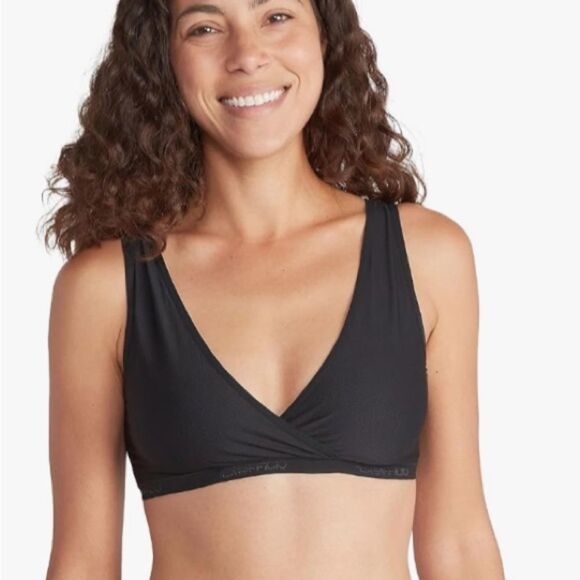 ExOfficio Women's Give-N-Go 2.0 Bralette - Multi-Wear V-Neck, Black, XS, NWT - Picture 1 of 11